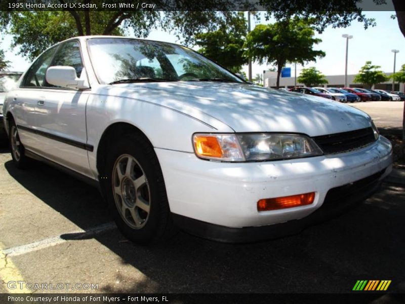 Frost White / Gray 1995 Honda Accord LX Sedan