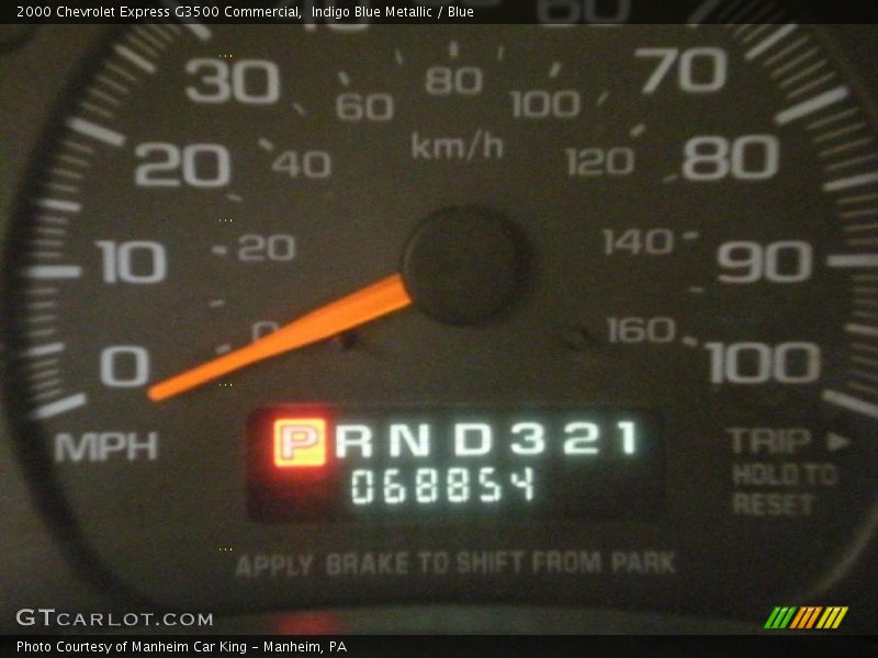 Indigo Blue Metallic / Blue 2000 Chevrolet Express G3500 Commercial