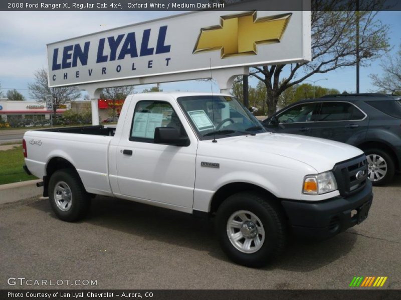Oxford White / Medium Dark Flint 2008 Ford Ranger XL Regular Cab 4x4