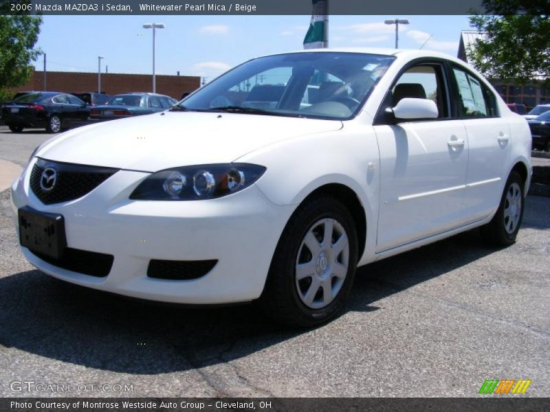 Whitewater Pearl Mica / Beige 2006 Mazda MAZDA3 i Sedan