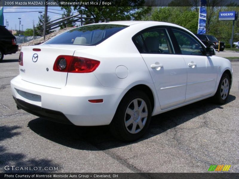Whitewater Pearl Mica / Beige 2006 Mazda MAZDA3 i Sedan