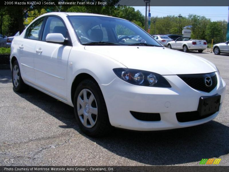Whitewater Pearl Mica / Beige 2006 Mazda MAZDA3 i Sedan