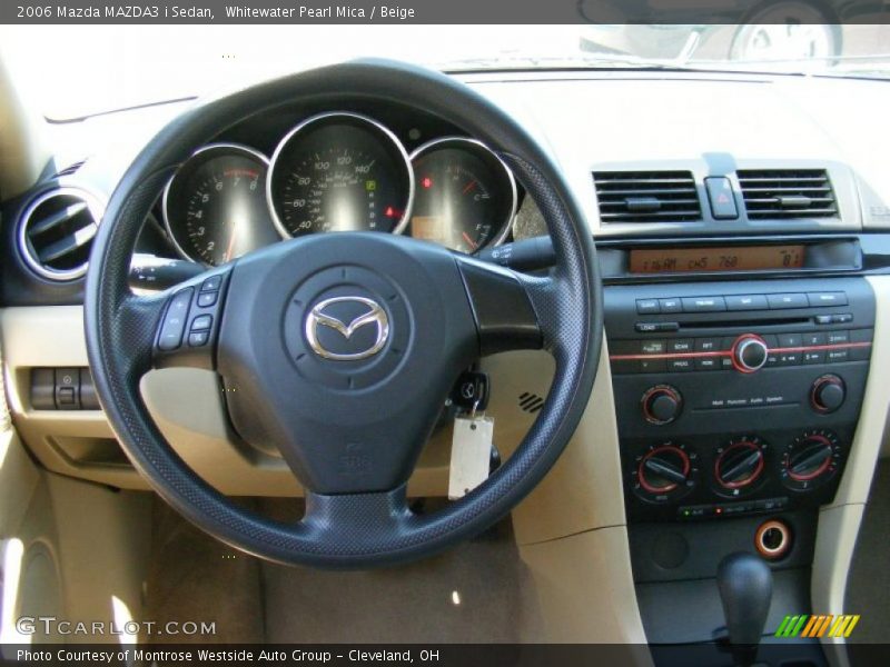 Whitewater Pearl Mica / Beige 2006 Mazda MAZDA3 i Sedan