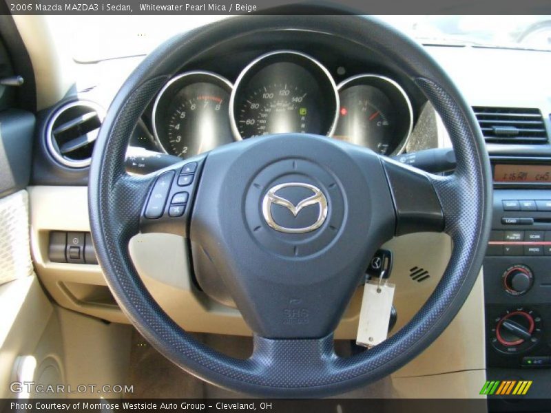 Whitewater Pearl Mica / Beige 2006 Mazda MAZDA3 i Sedan
