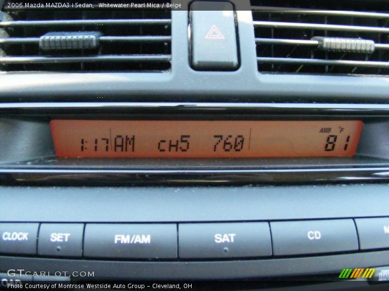 Whitewater Pearl Mica / Beige 2006 Mazda MAZDA3 i Sedan