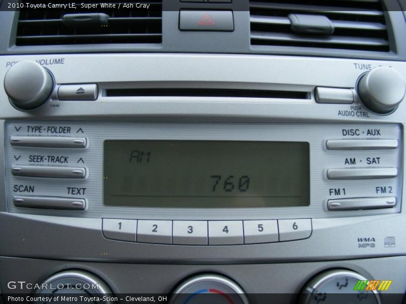 Super White / Ash Gray 2010 Toyota Camry LE