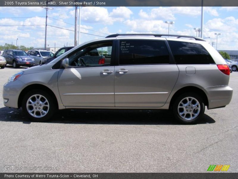 Silver Shadow Pearl / Stone 2005 Toyota Sienna XLE AWD