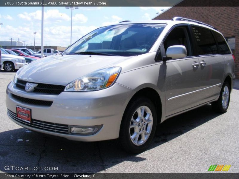 Silver Shadow Pearl / Stone 2005 Toyota Sienna XLE AWD