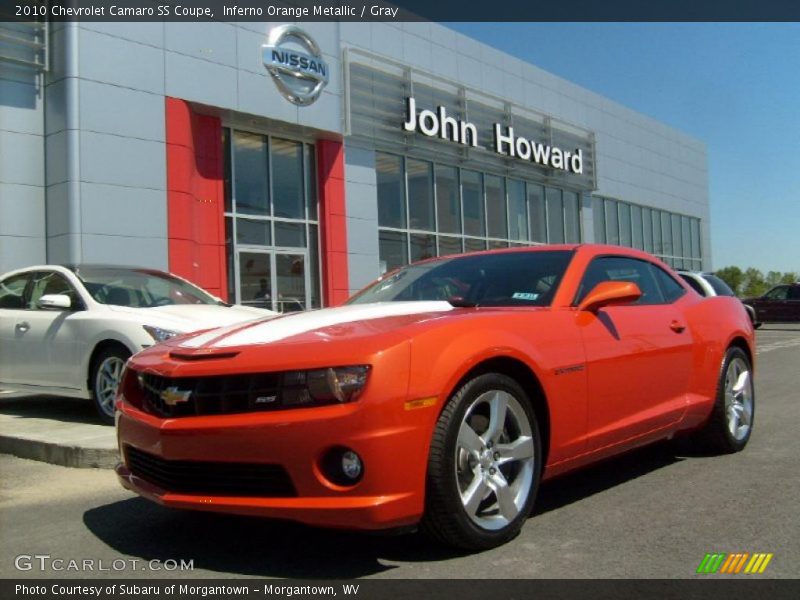 Inferno Orange Metallic / Gray 2010 Chevrolet Camaro SS Coupe