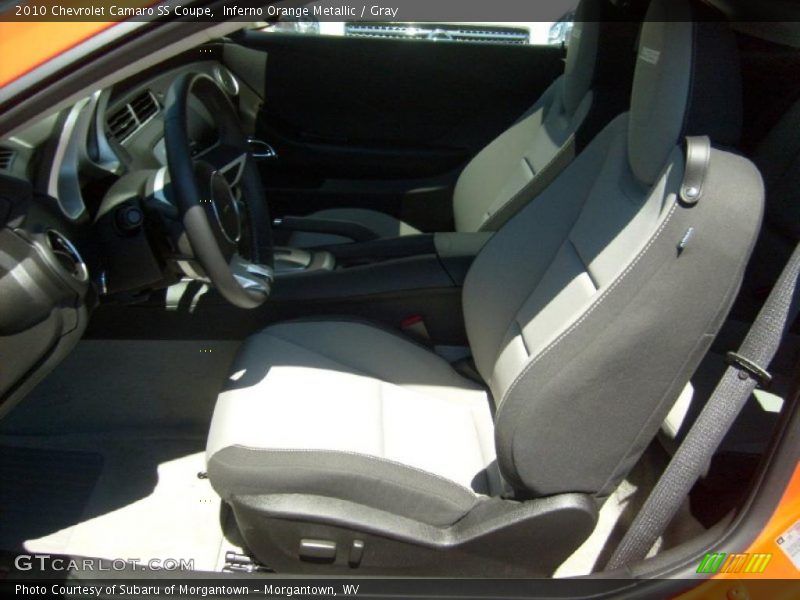Inferno Orange Metallic / Gray 2010 Chevrolet Camaro SS Coupe