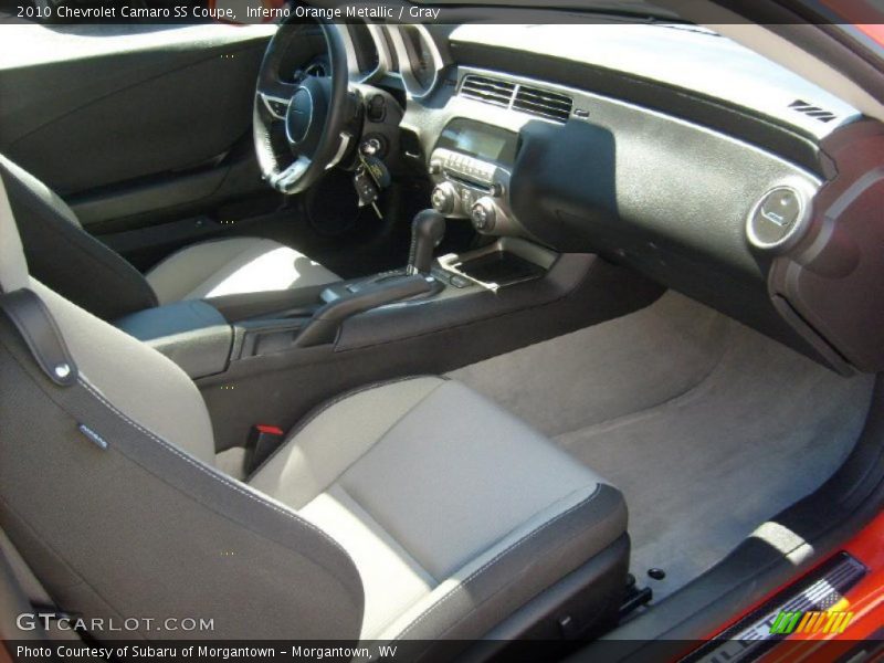Inferno Orange Metallic / Gray 2010 Chevrolet Camaro SS Coupe