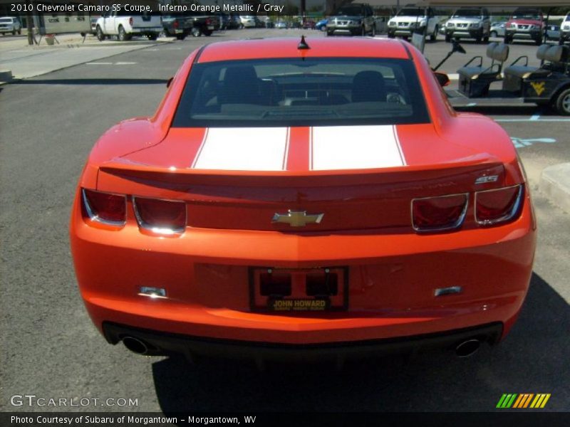 Inferno Orange Metallic / Gray 2010 Chevrolet Camaro SS Coupe