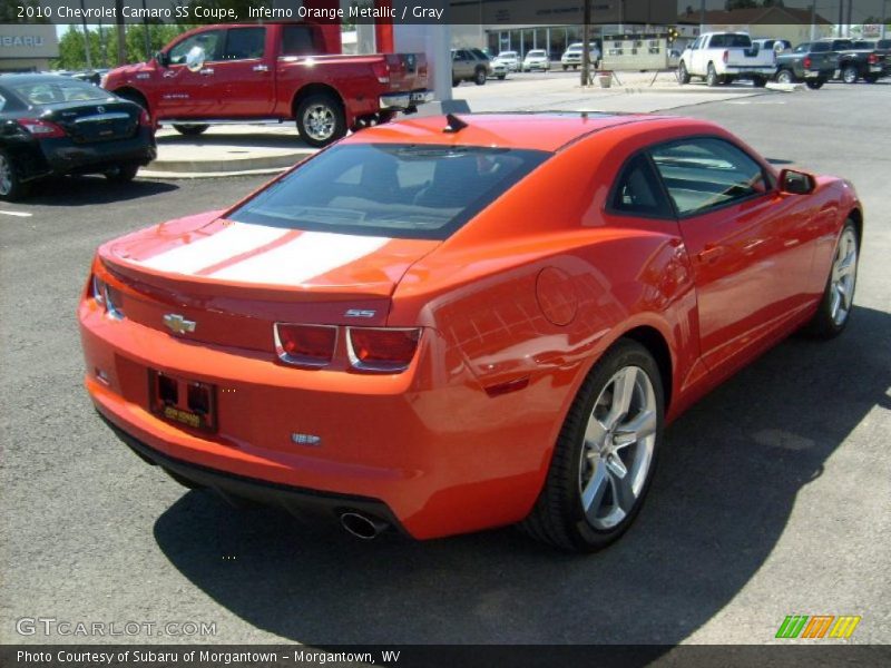 Inferno Orange Metallic / Gray 2010 Chevrolet Camaro SS Coupe