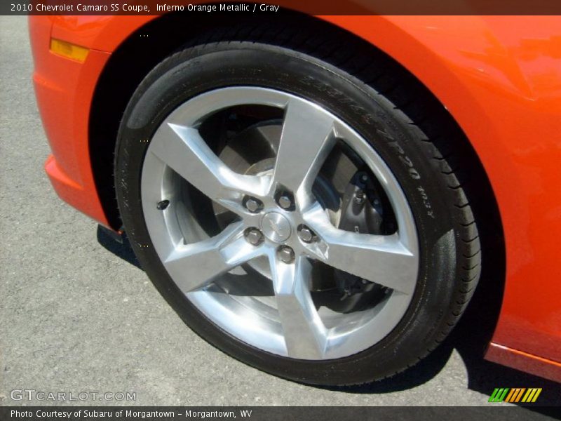Inferno Orange Metallic / Gray 2010 Chevrolet Camaro SS Coupe