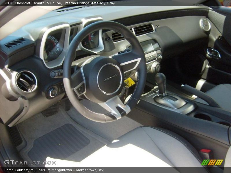 Inferno Orange Metallic / Gray 2010 Chevrolet Camaro SS Coupe