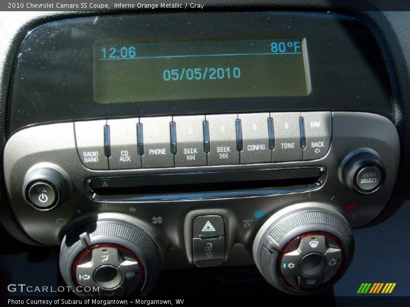 Inferno Orange Metallic / Gray 2010 Chevrolet Camaro SS Coupe
