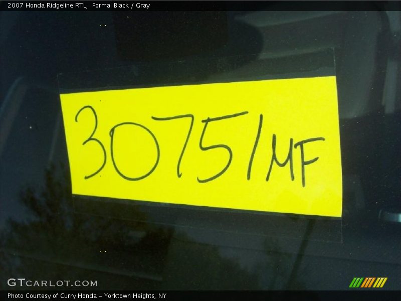 Formal Black / Gray 2007 Honda Ridgeline RTL