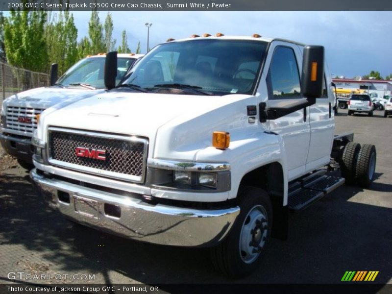 Summit White / Pewter 2008 GMC C Series Topkick C5500 Crew Cab Chassis