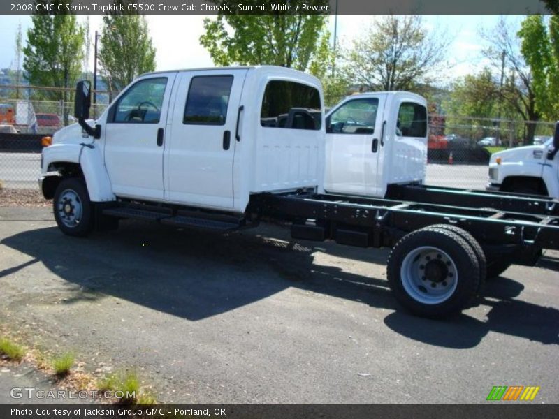 Summit White / Pewter 2008 GMC C Series Topkick C5500 Crew Cab Chassis