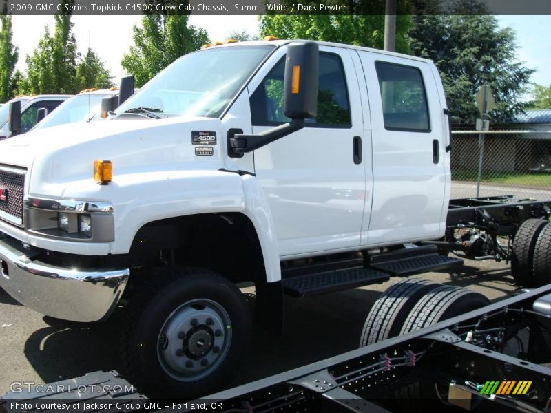 Summit White / Dark Pewter 2009 GMC C Series Topkick C4500 Crew Cab Chassis