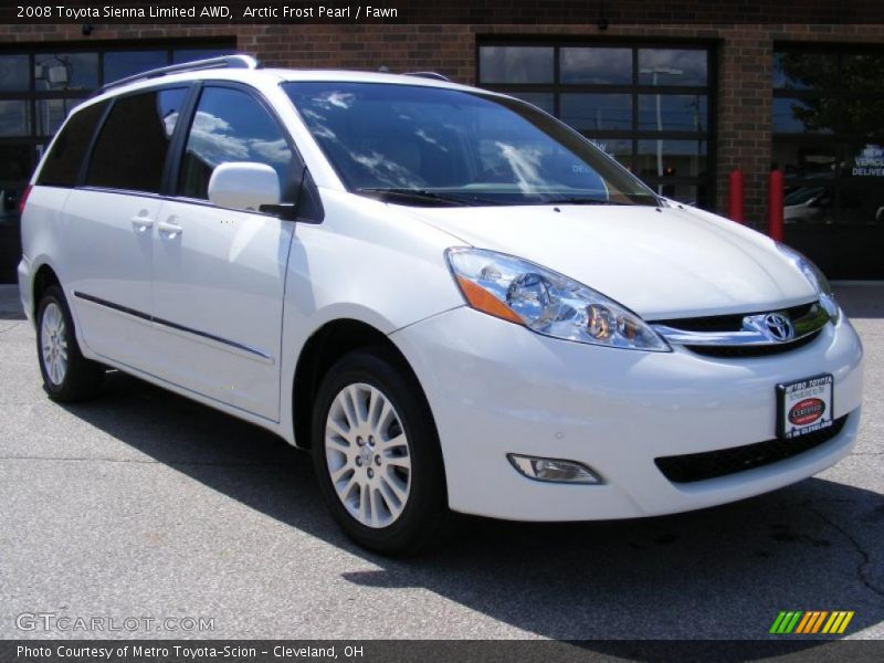 Arctic Frost Pearl / Fawn 2008 Toyota Sienna Limited AWD