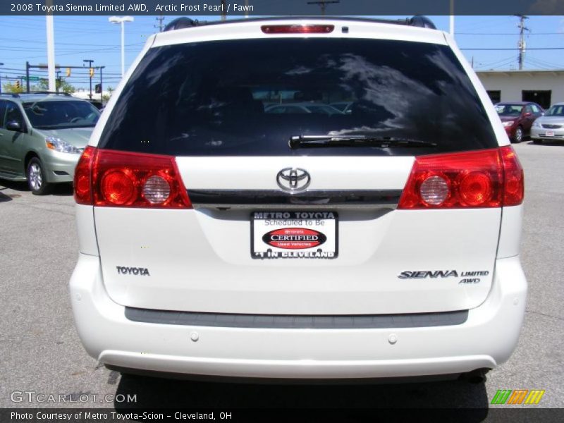 Arctic Frost Pearl / Fawn 2008 Toyota Sienna Limited AWD