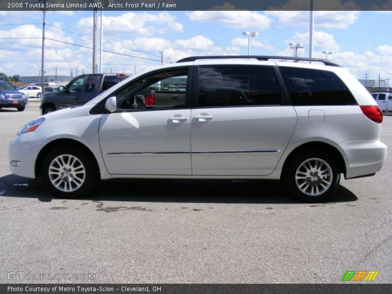 Arctic Frost Pearl / Fawn 2008 Toyota Sienna Limited AWD