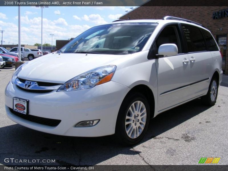Arctic Frost Pearl / Fawn 2008 Toyota Sienna Limited AWD