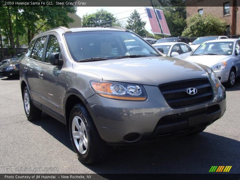 Steel Gray / Gray 2009 Hyundai Santa Fe GLS