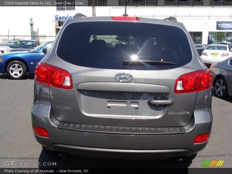 Steel Gray / Gray 2009 Hyundai Santa Fe GLS