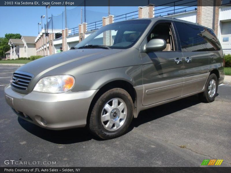 Sage Green / Beige 2003 Kia Sedona EX