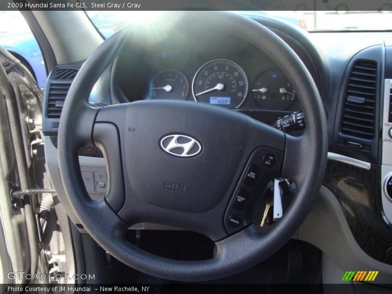 Steel Gray / Gray 2009 Hyundai Santa Fe GLS