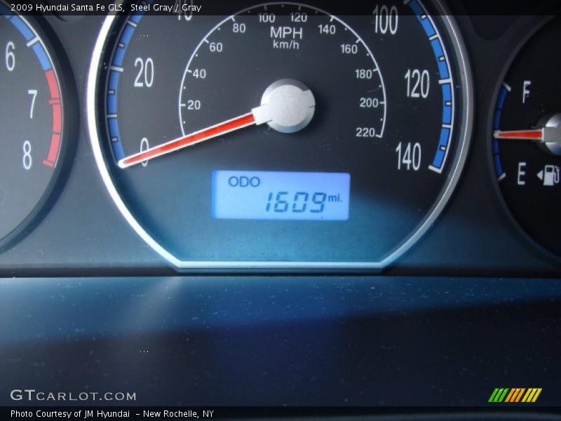 Steel Gray / Gray 2009 Hyundai Santa Fe GLS