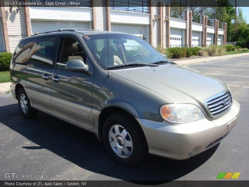 Sage Green / Beige 2003 Kia Sedona EX