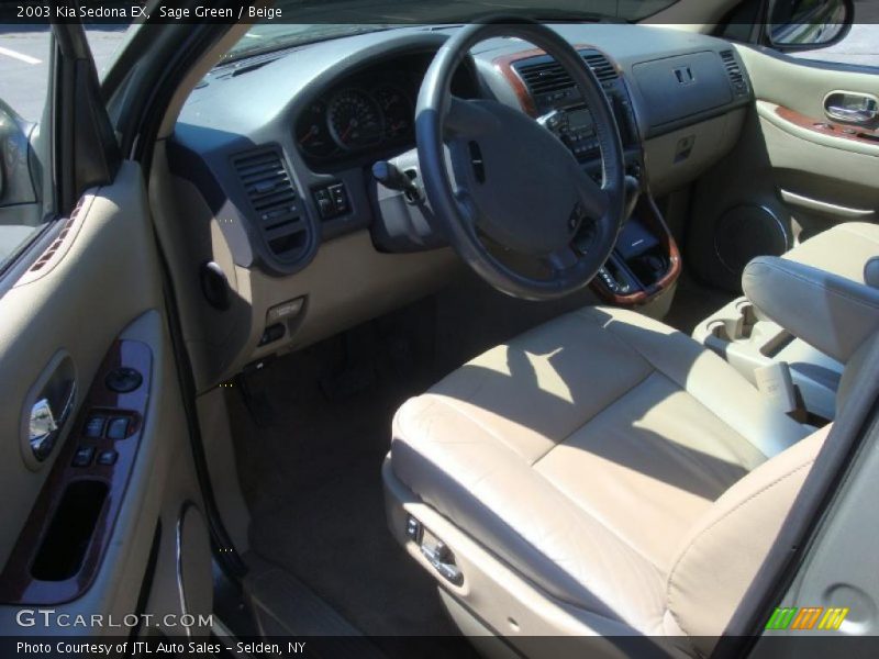 Sage Green / Beige 2003 Kia Sedona EX