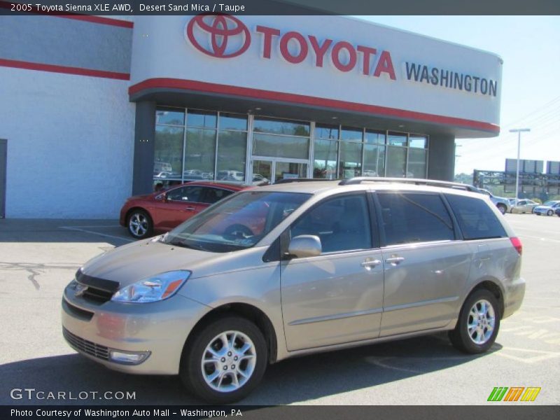 Desert Sand Mica / Taupe 2005 Toyota Sienna XLE AWD