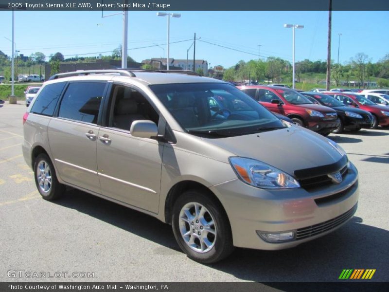 Desert Sand Mica / Taupe 2005 Toyota Sienna XLE AWD
