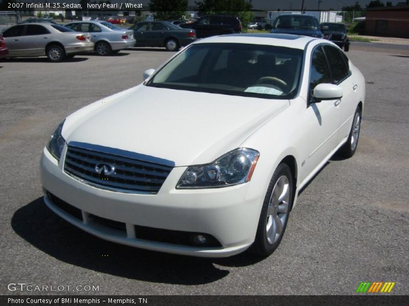 Ivory Pearl / Wheat 2007 Infiniti M 35 Sedan
