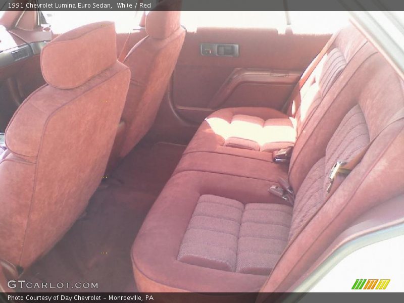 White / Red 1991 Chevrolet Lumina Euro Sedan