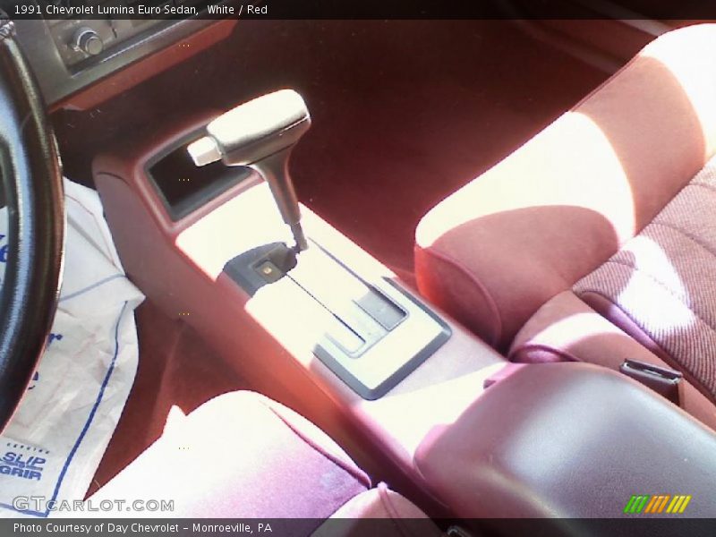 White / Red 1991 Chevrolet Lumina Euro Sedan