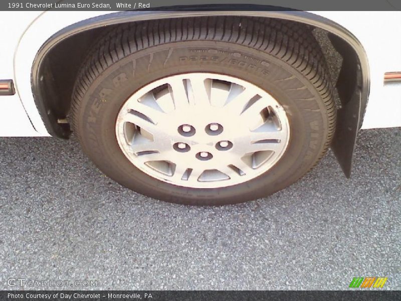 White / Red 1991 Chevrolet Lumina Euro Sedan