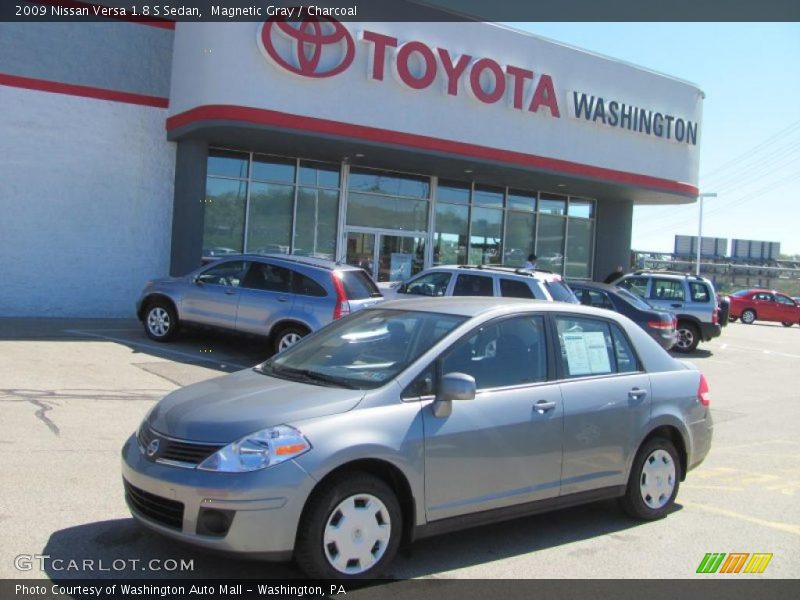 Magnetic Gray / Charcoal 2009 Nissan Versa 1.8 S Sedan