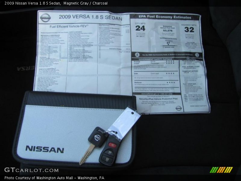 Magnetic Gray / Charcoal 2009 Nissan Versa 1.8 S Sedan