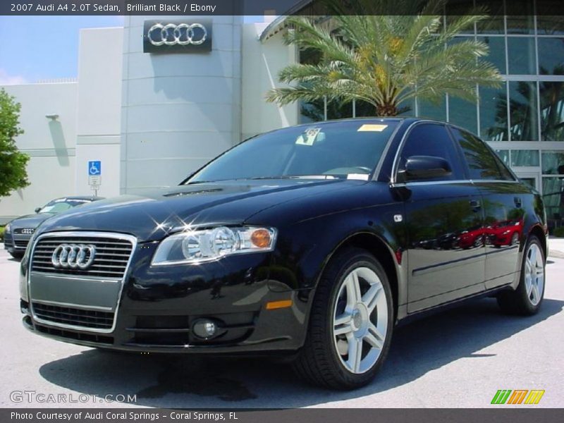 Brilliant Black / Ebony 2007 Audi A4 2.0T Sedan