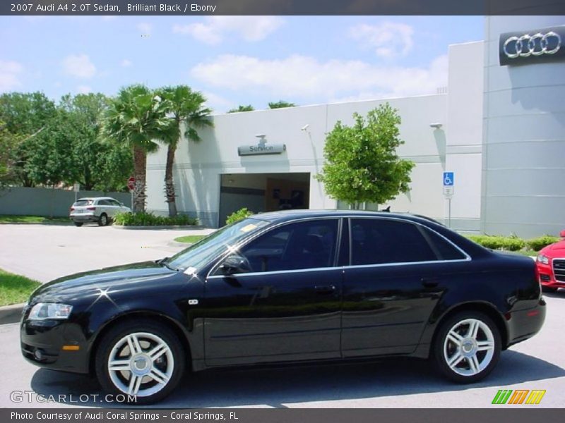 Brilliant Black / Ebony 2007 Audi A4 2.0T Sedan