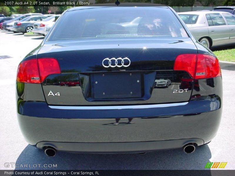 Brilliant Black / Ebony 2007 Audi A4 2.0T Sedan