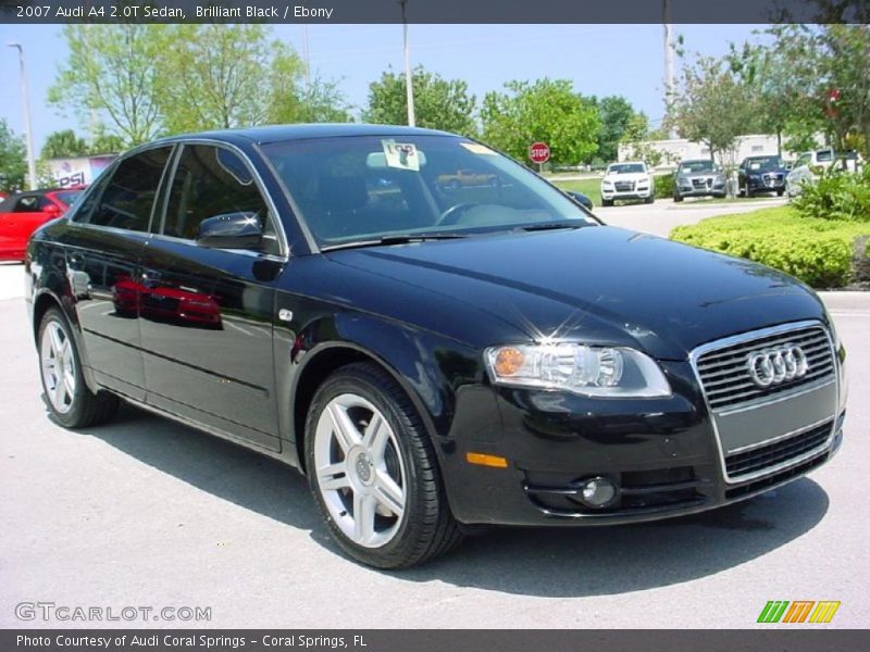 Brilliant Black / Ebony 2007 Audi A4 2.0T Sedan