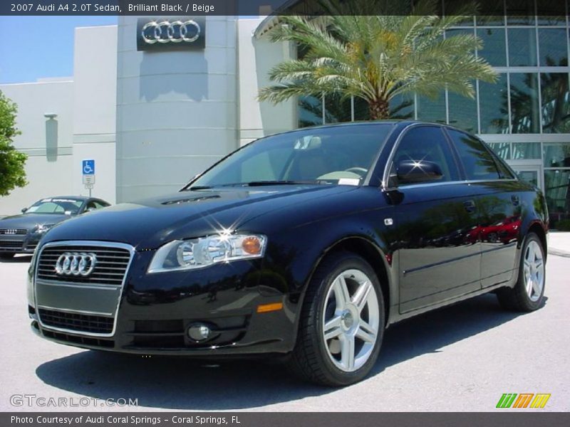 Brilliant Black / Beige 2007 Audi A4 2.0T Sedan