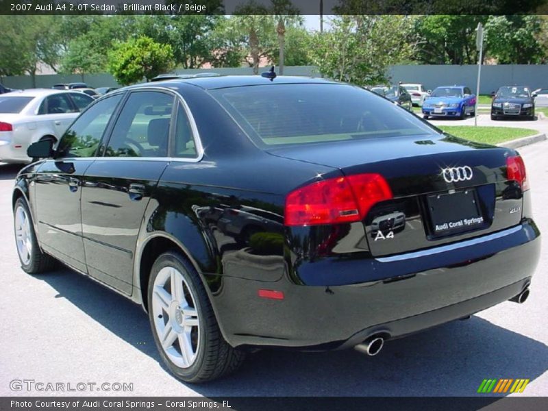 Brilliant Black / Beige 2007 Audi A4 2.0T Sedan