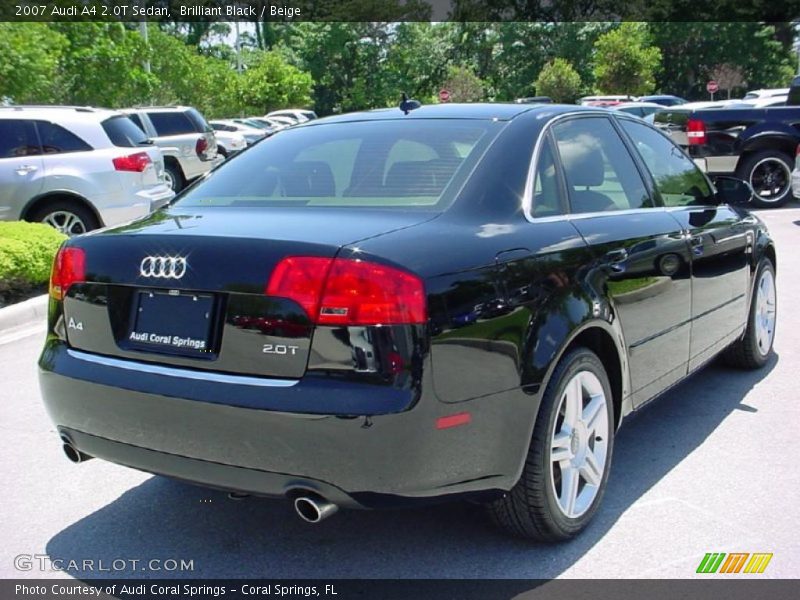 Brilliant Black / Beige 2007 Audi A4 2.0T Sedan